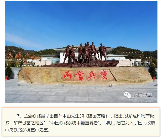 蘭渝鐵路最早由孫中山先生提出？在隴南，你不知道的事兒還有……