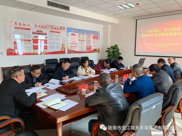 市龍江集團(tuán)黨支部召開“不忘初心、牢記使命”專題組織生活會(huì)和民主評(píng)議黨員會(huì)議